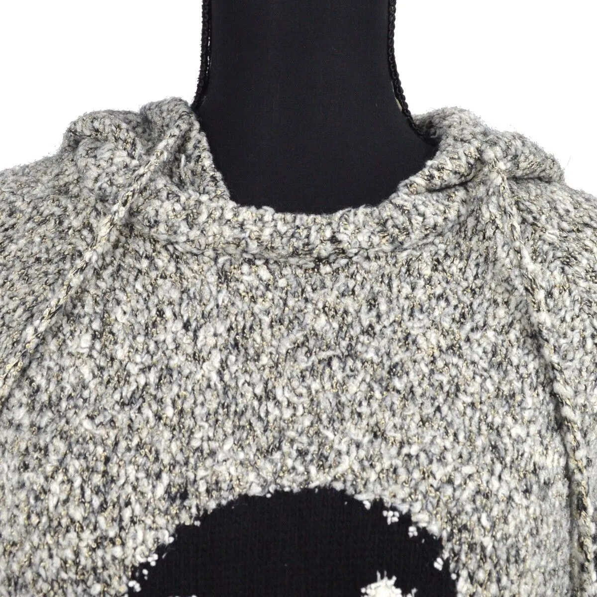 CHANEL 07A #42 CC Penguin Logos Long Sleeve One Piece Dress Gray A43803i
