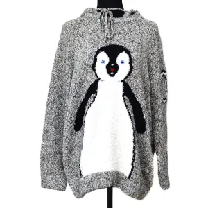 CHANEL CC Penguin Logos Long Sleeve One Piece Dress Gray Black 02902
