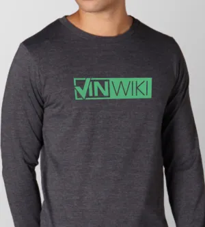 Classic Logo Tee - Green over Dark Grey - Long Sleeve