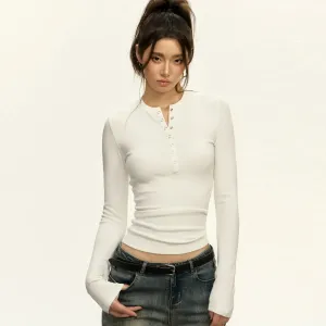 Classic Long Sleeve Henley Pullover