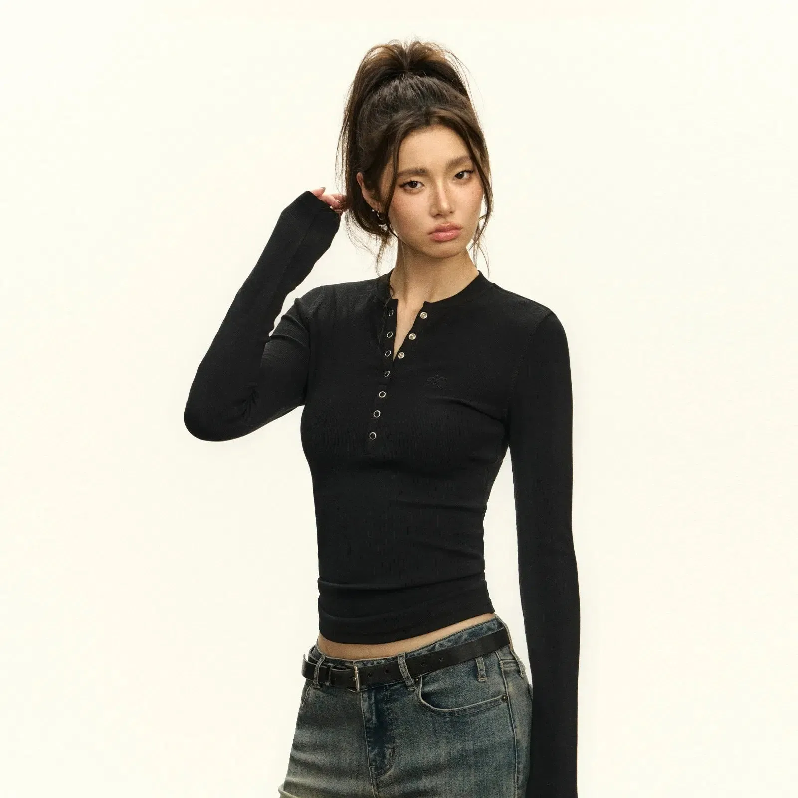 Classic Long Sleeve Henley Pullover