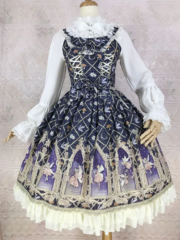 Classical Lolita Dress Polyester Sleeveless Lolita Dresses Classic Black