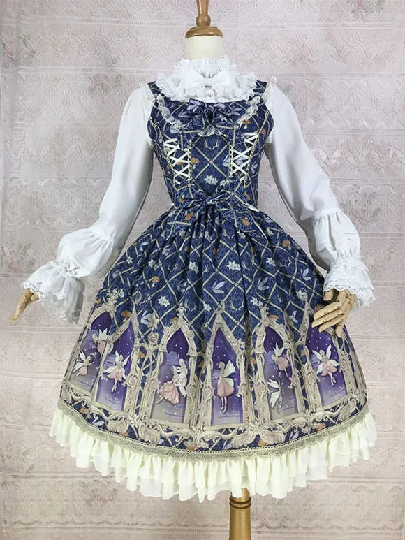 Classical Lolita Dress Polyester Sleeveless Lolita Dresses Classic Black