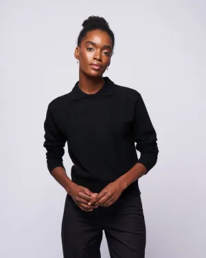 collar sweater - noir