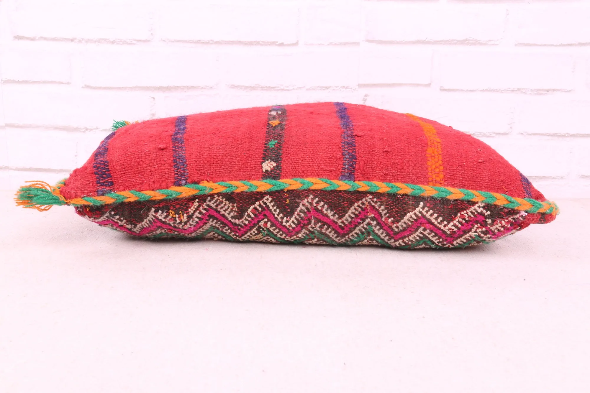Colorful Moroccan Kilim Pillow 14.1 inches X 20 inches