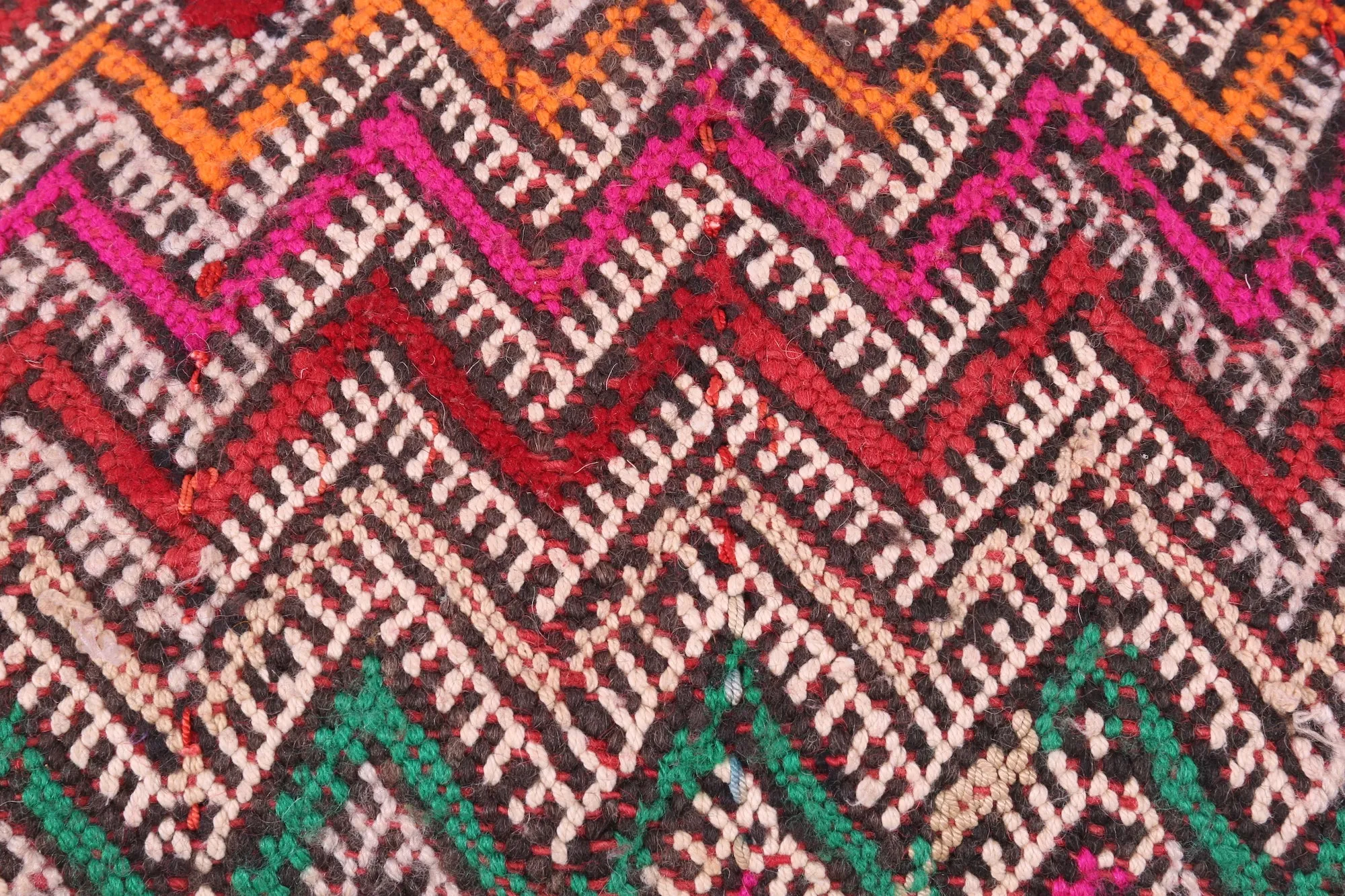Colorful Moroccan Kilim Pillow 14.1 inches X 20 inches