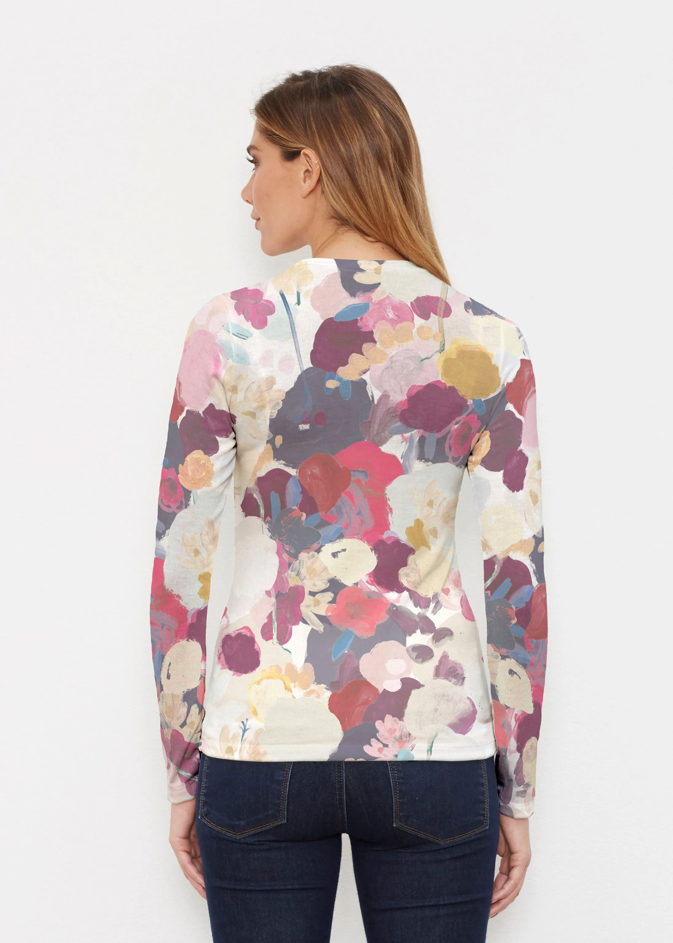 Colorful Poms (8063) ~ Butterknit Long Sleeve Crew Top