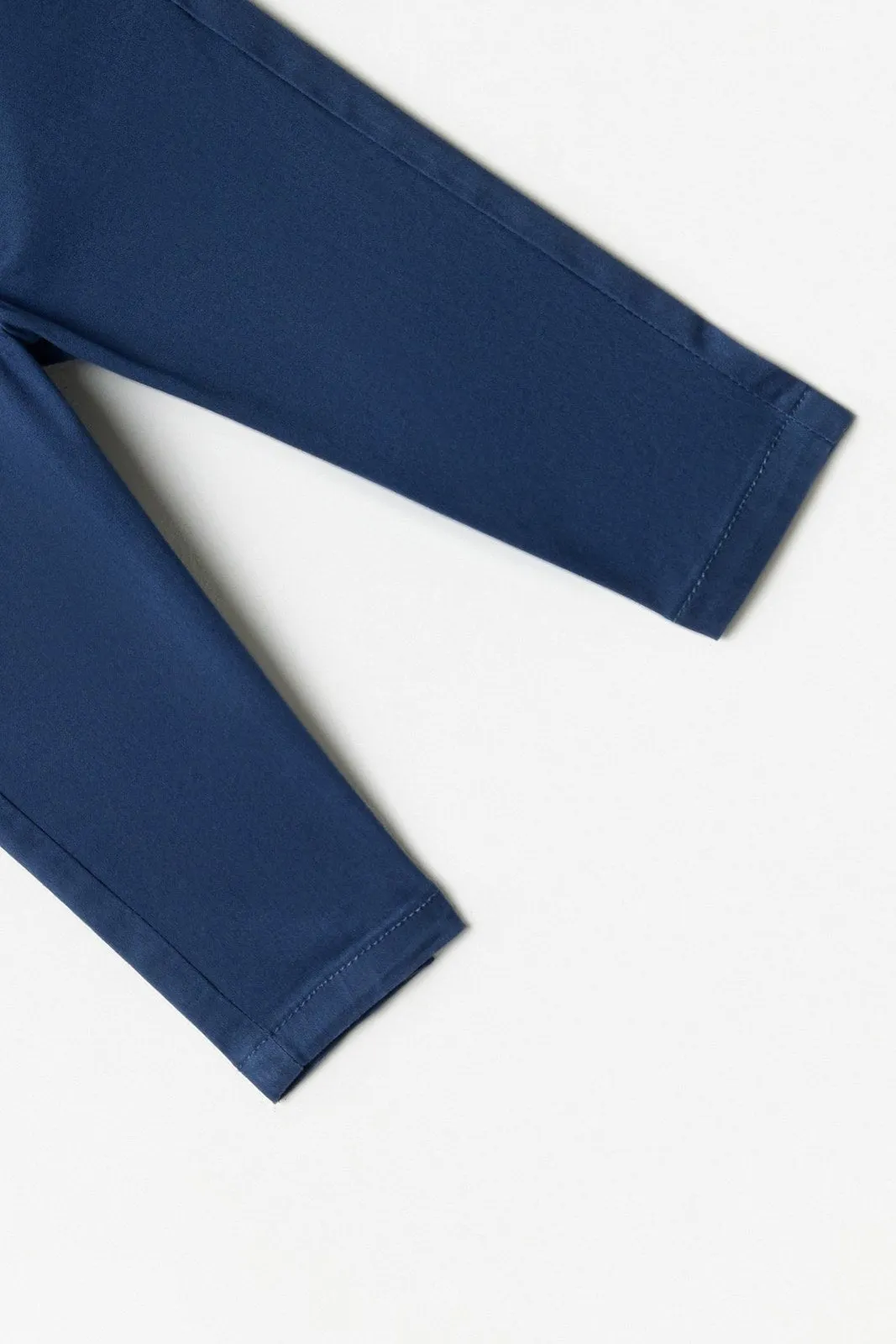 Comfort-fit chino trousers - Navy