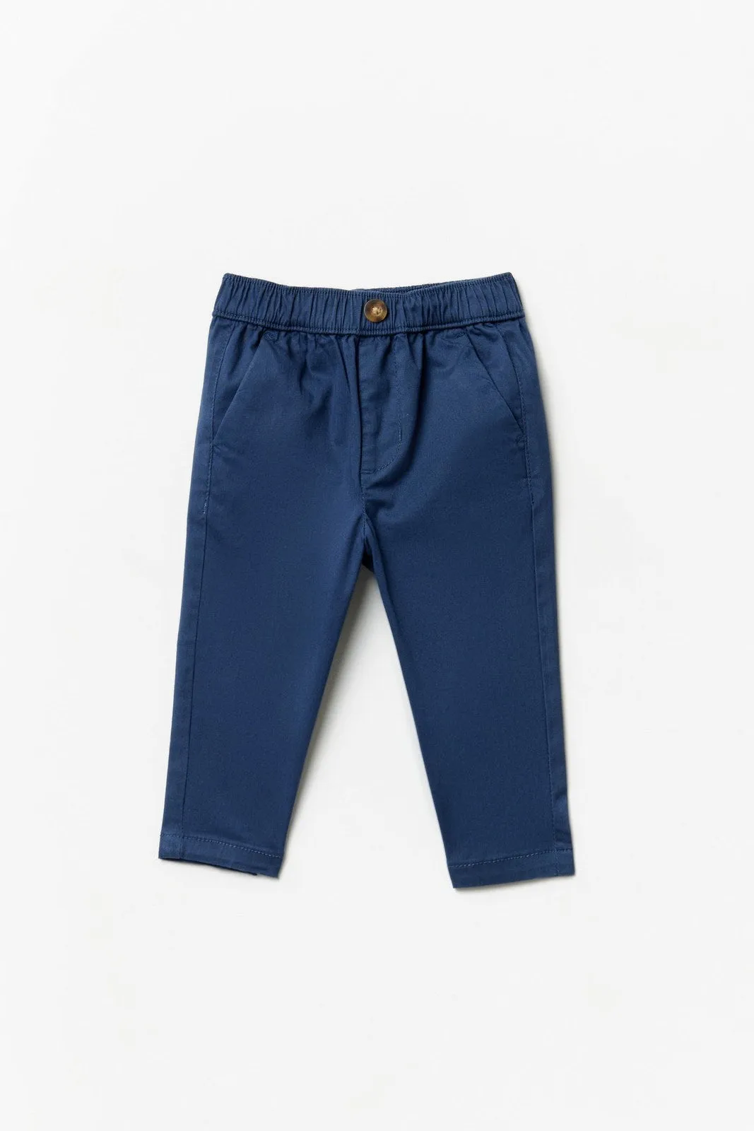 Comfort-fit chino trousers - Navy