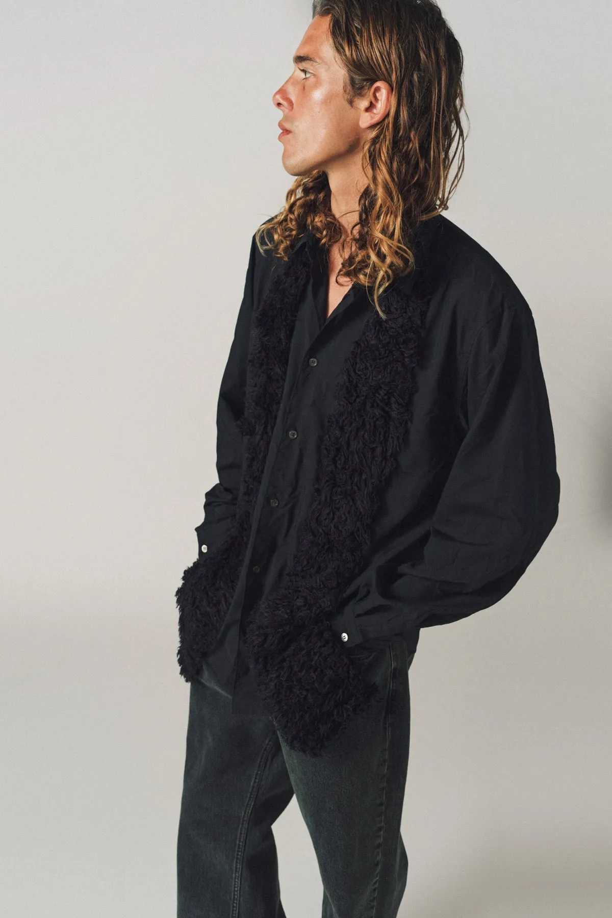 COMME DES GARCONS HOMME PLUS | FAUX FUR PANEL SHIRT