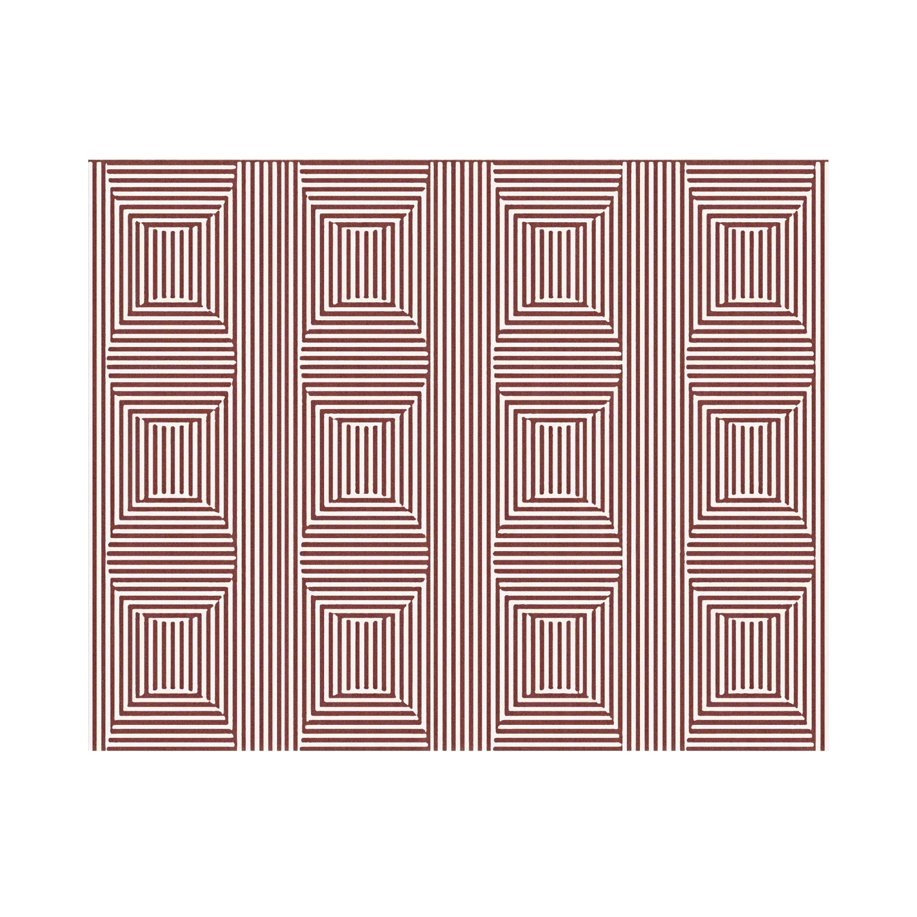 Contemporary Eclipse Illusion Hand Tufted Wool Rug - Red