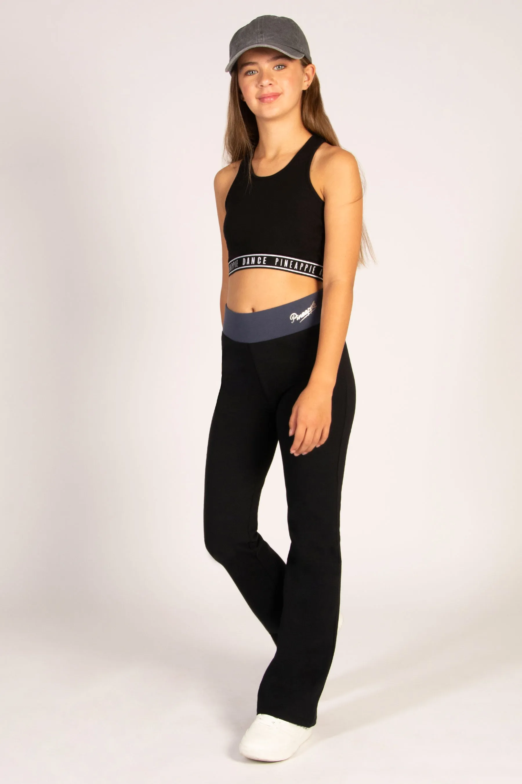 Contrast Band Bootcut Jersey Trousers