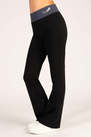 Contrast Band Bootcut Jersey Trousers