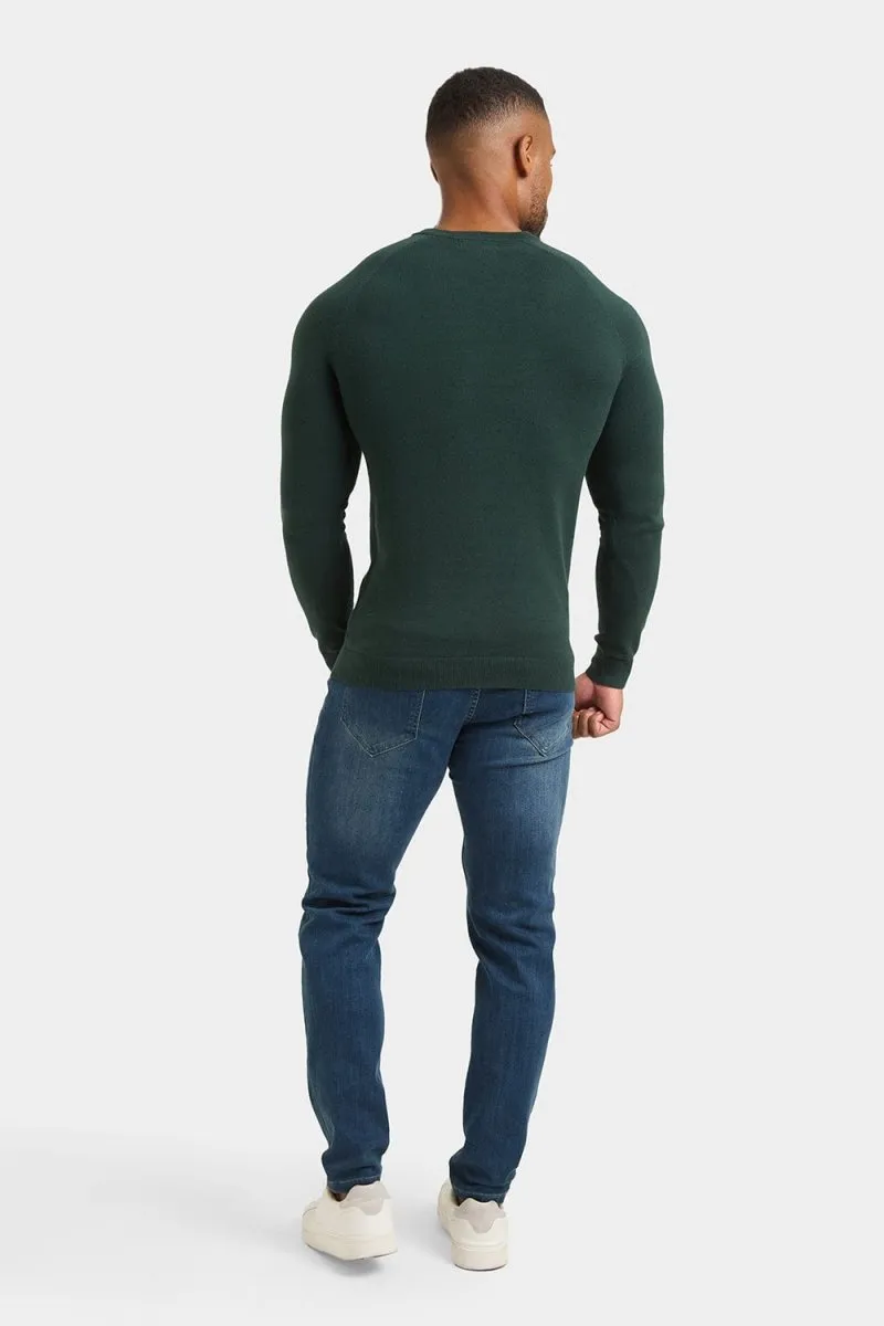 Cotton Crew Neck in Green