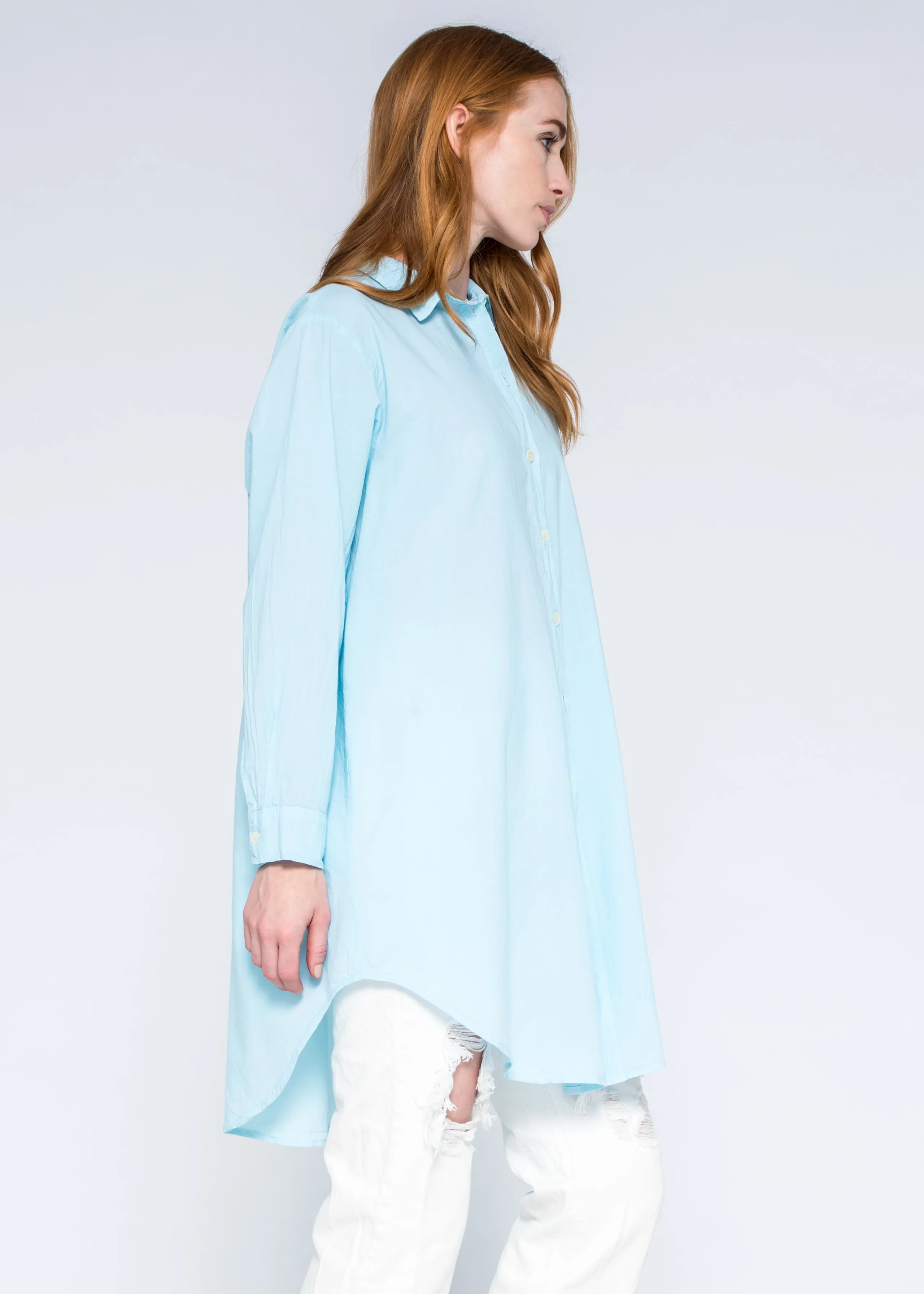 Cotton Poplin Duster Shirt L/S