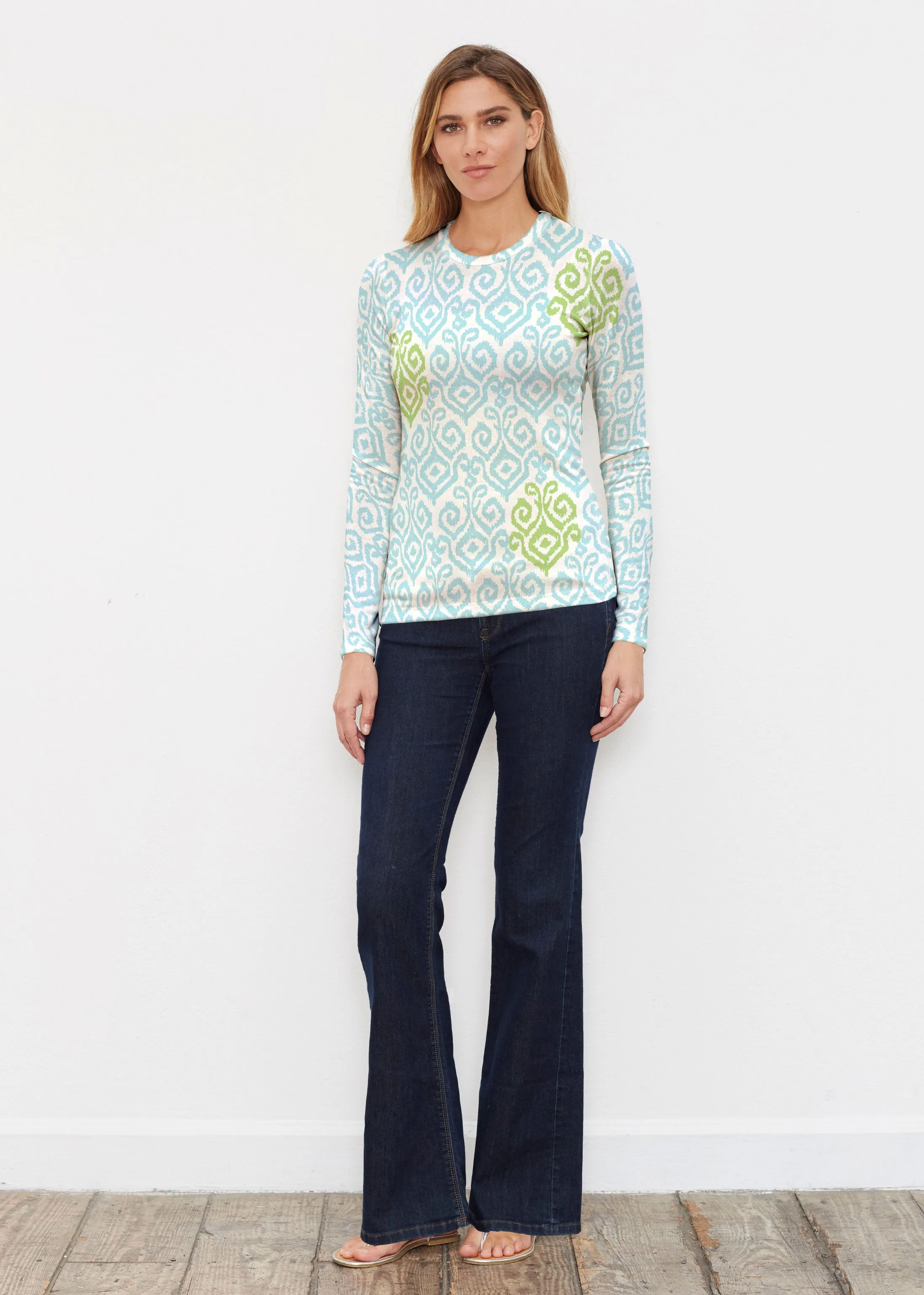 Crayola Aqua- Lime (8029) ~ Butterknit Long Sleeve Crew Top