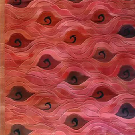 Crimson Currents Hand Tufted Wool Rug