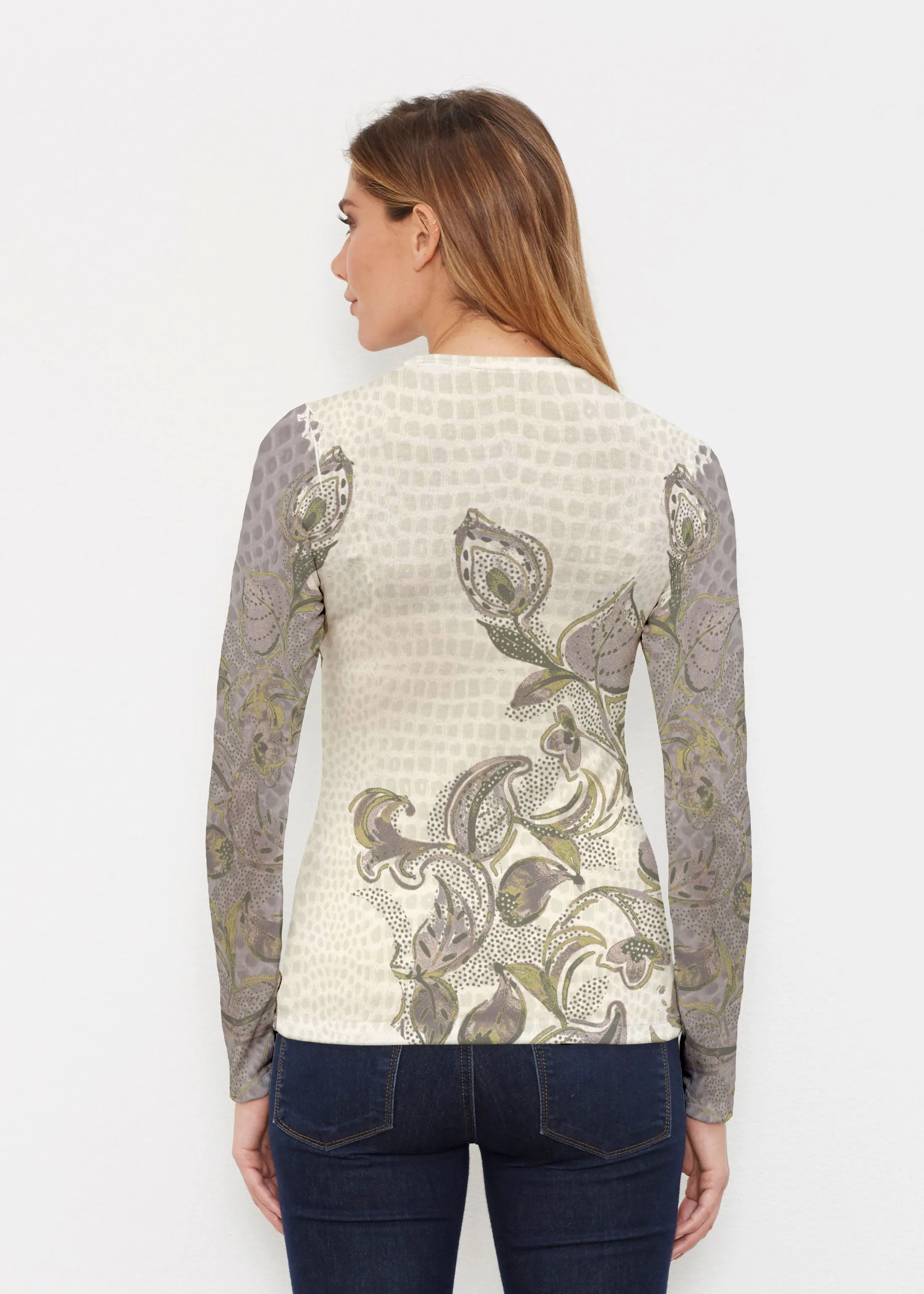 Crocodile Vine (8066) ~ Butterknit Long Sleeve Crew Top