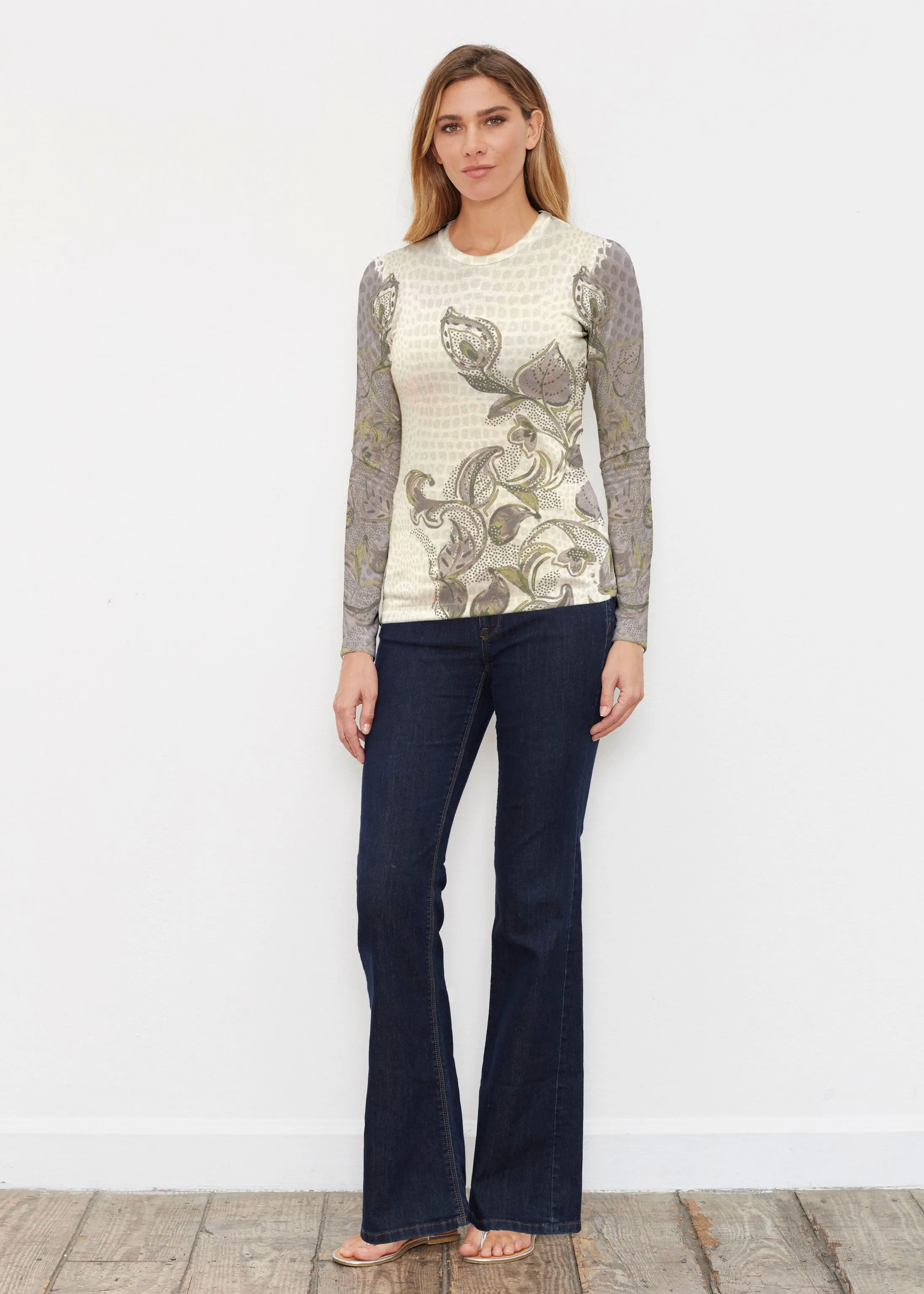 Crocodile Vine (8066) ~ Butterknit Long Sleeve Crew Top