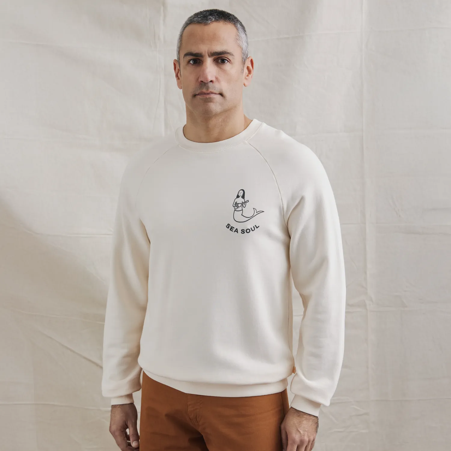 Cunha Sweatshirt in Mermaid Ecru