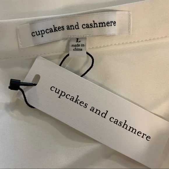 Cupcakes &amp; Cashmere Jann Pencil Skirt White L