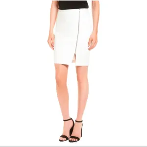 Cupcakes &amp; Cashmere Jann Pencil Skirt White L