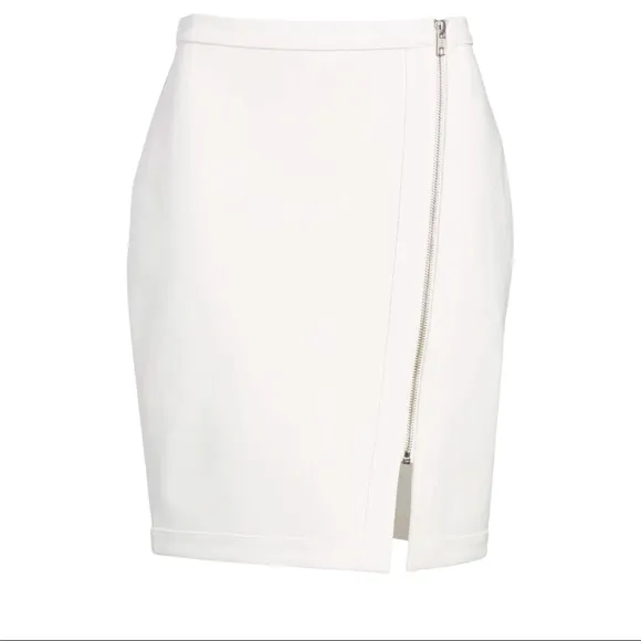 Cupcakes &amp; Cashmere Jann Pencil Skirt White L