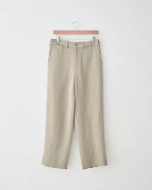 Curve Seam Trousers, Sage Green