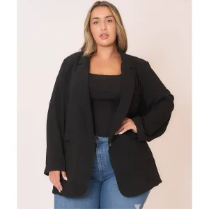 Curvy Blazer with Fold Up Sleeve