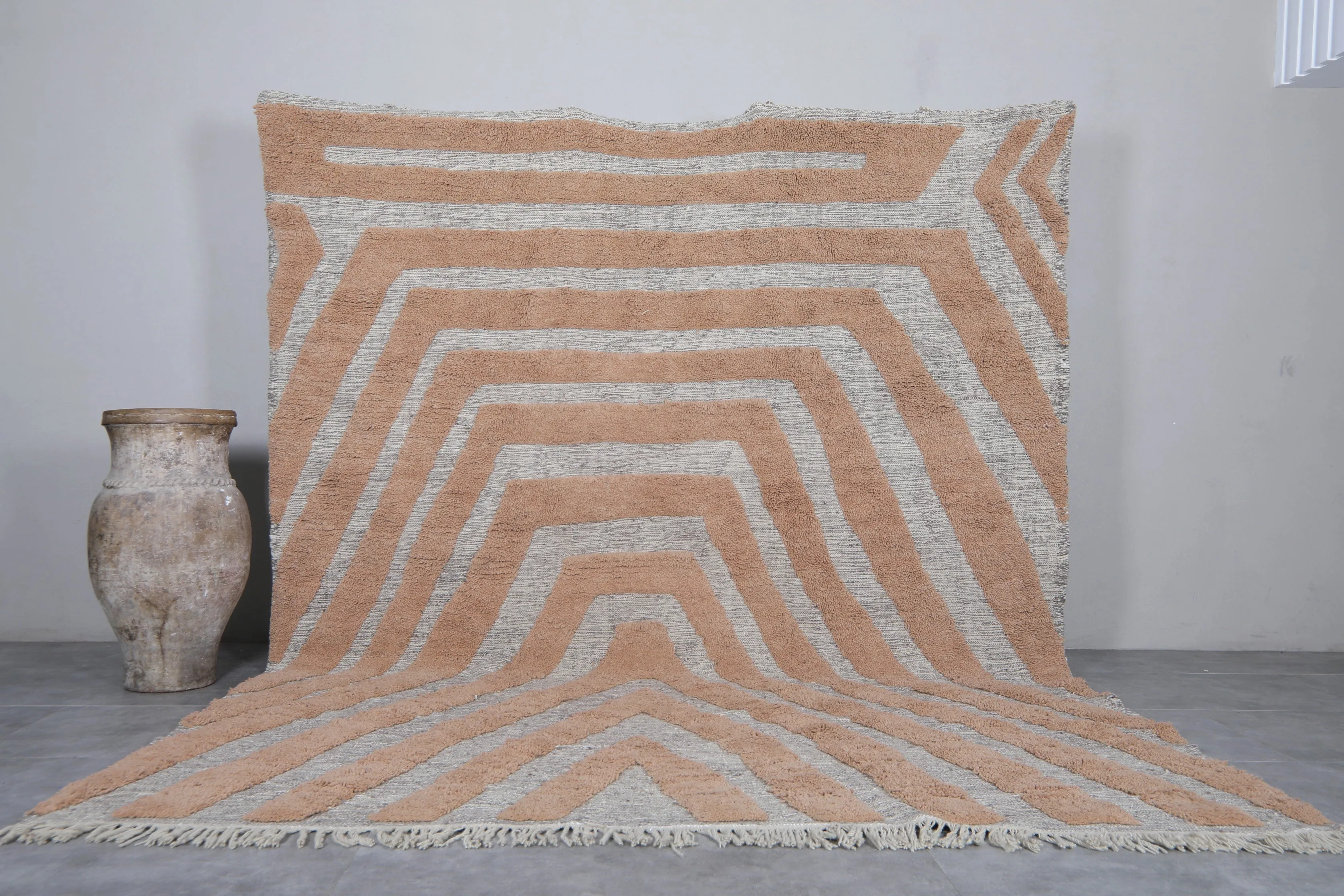 Custom Berber rug Peach - Handmade Beni ourain rug - Morocco rug