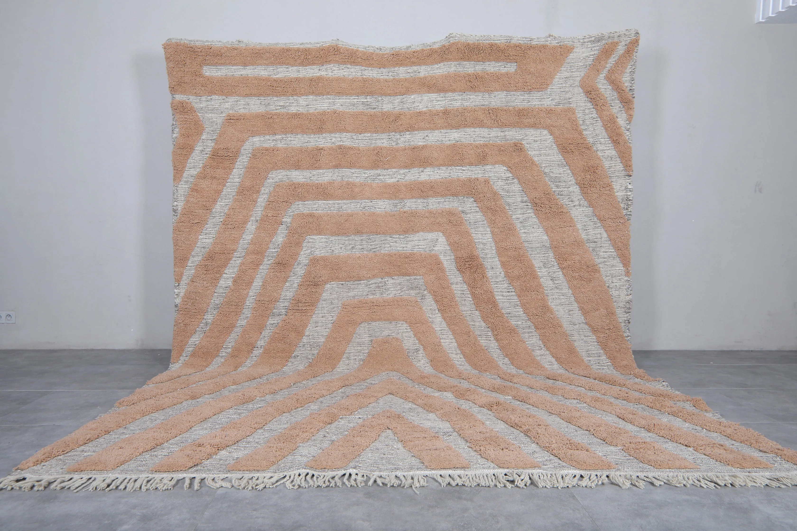 Custom Berber rug Peach - Handmade Beni ourain rug - Morocco rug