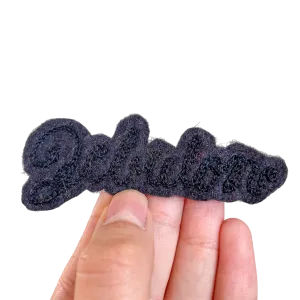 Custom Word Patch - Black on Black