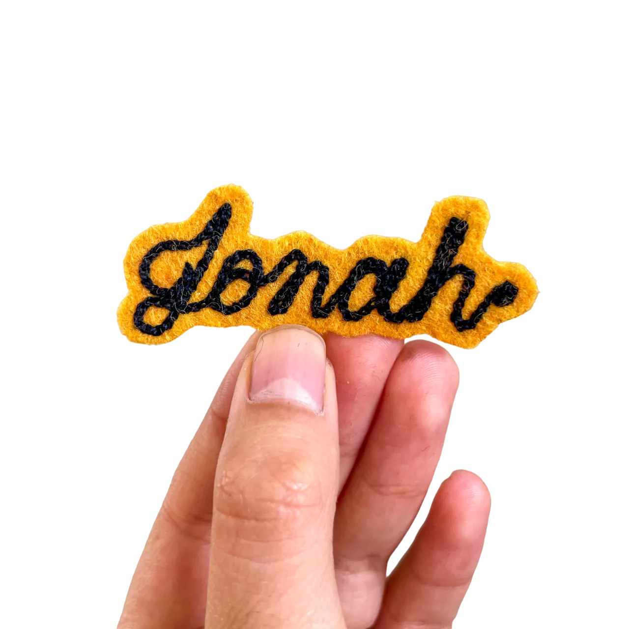 Custom Word Patch - Black on Yellow