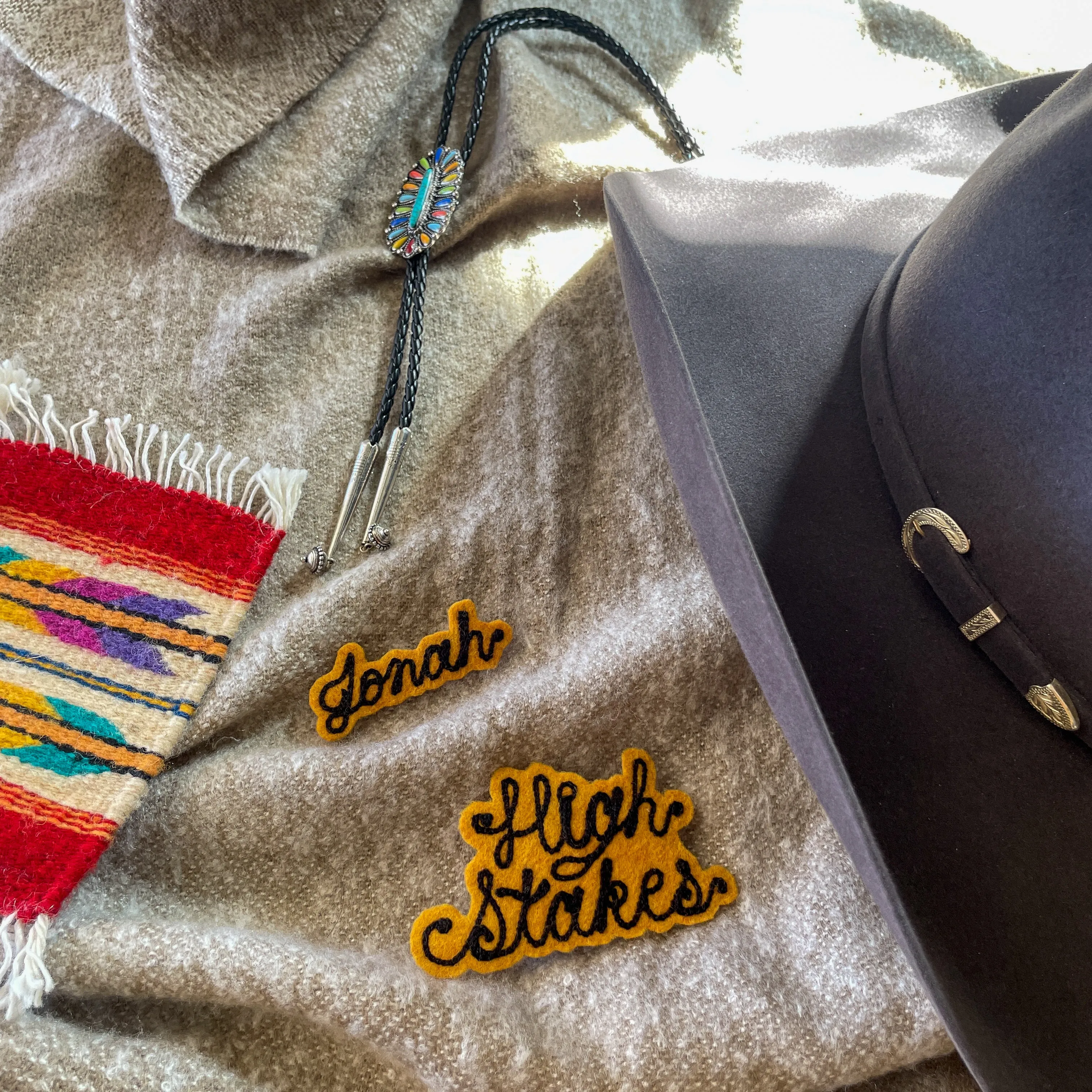 Custom Word Patch - Black on Yellow
