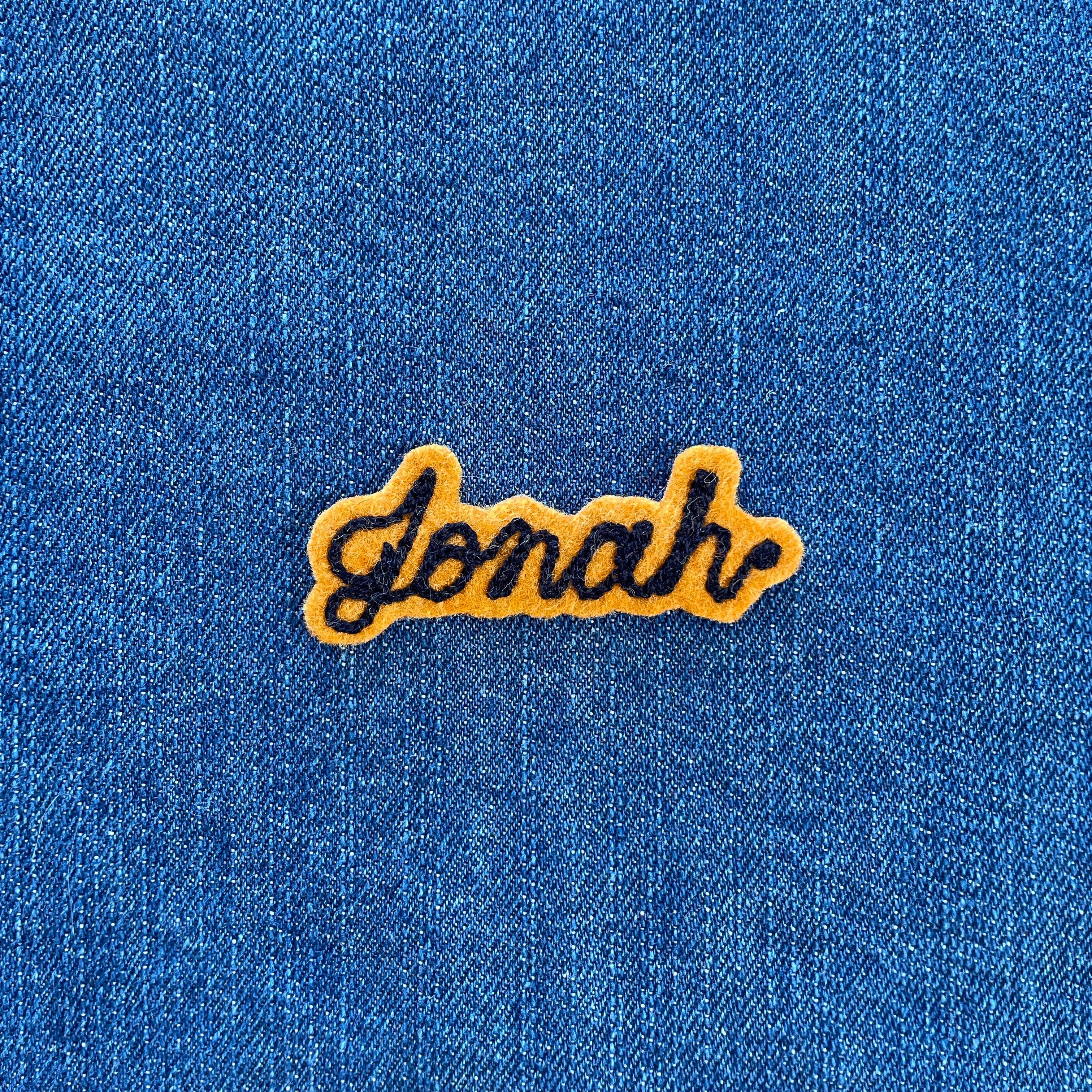 Custom Word Patch - Black on Yellow