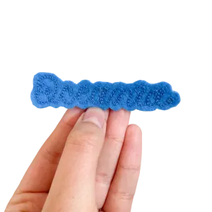 Custom Word Patch - Blue on Blue