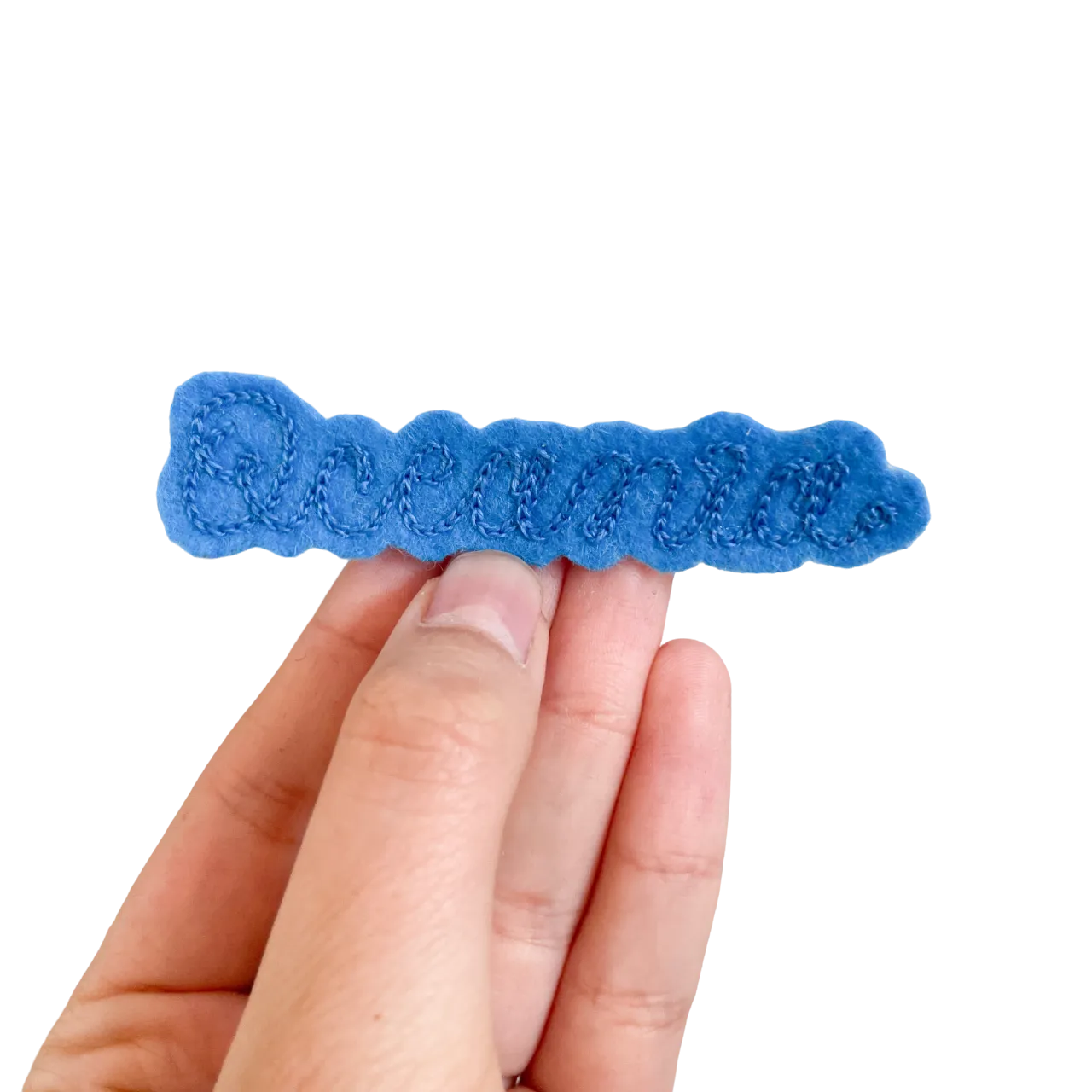 Custom Word Patch - Blue on Blue