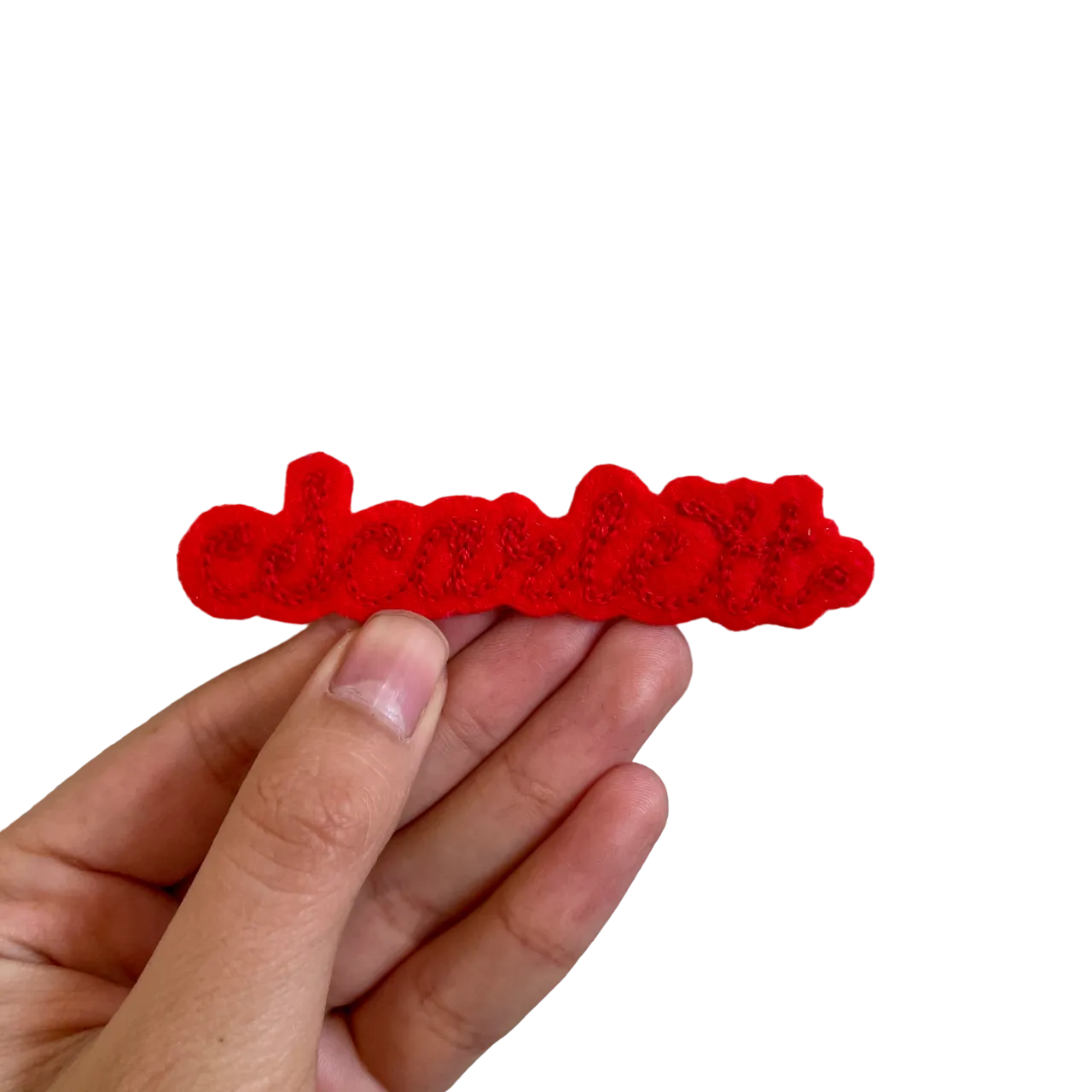 Custom Word Patch - Red on Red