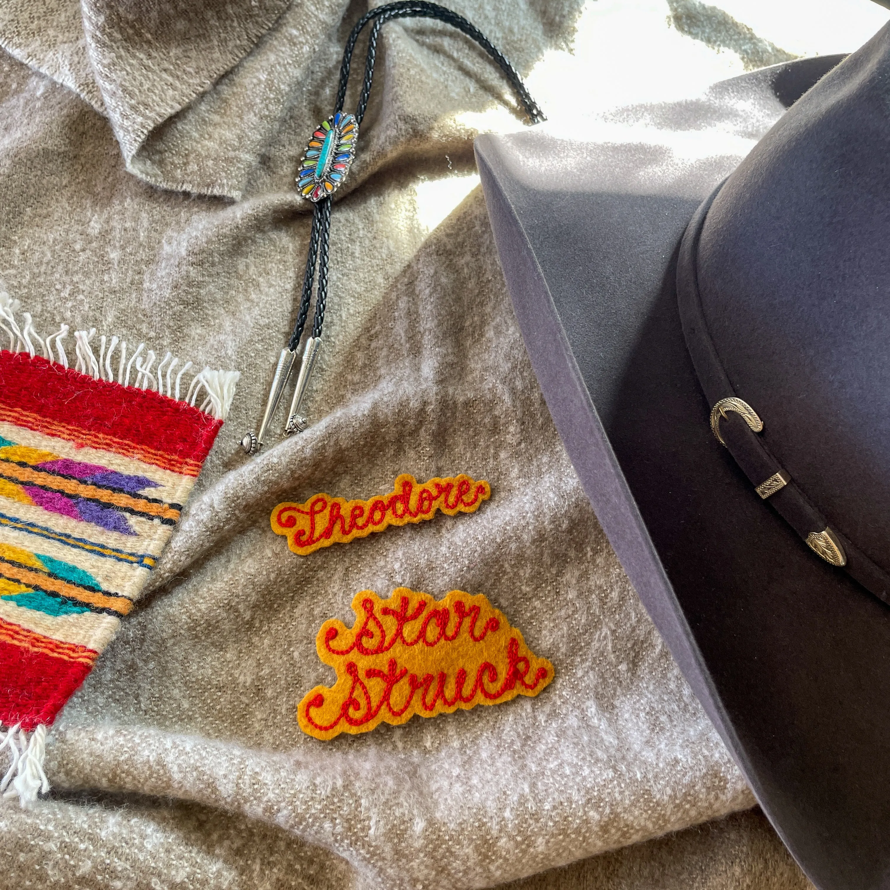 Custom Word Patch - Red on Yellow