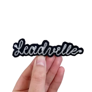 Custom Word Patch - Silver on Black