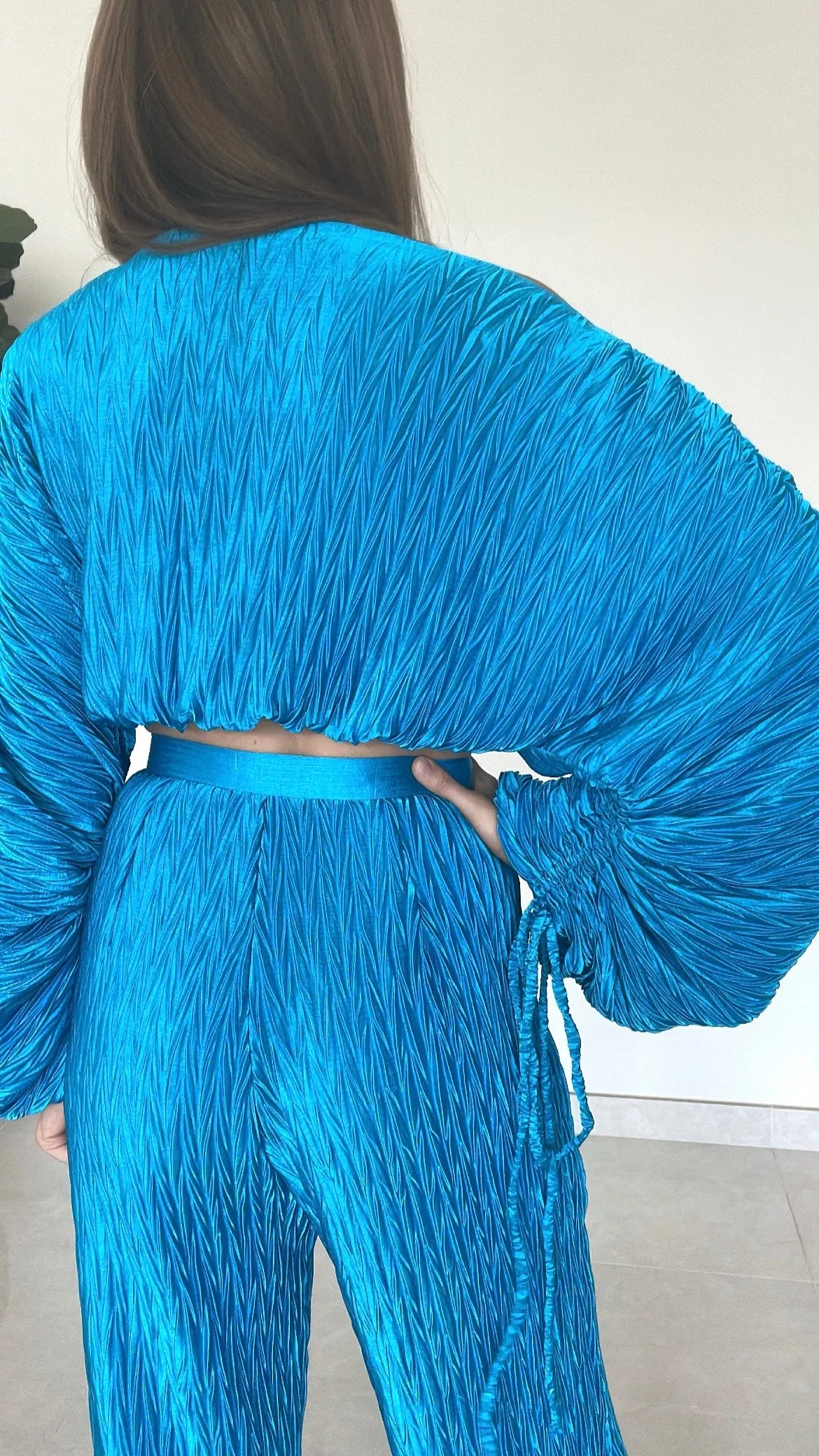 Danielle lavender pleated top