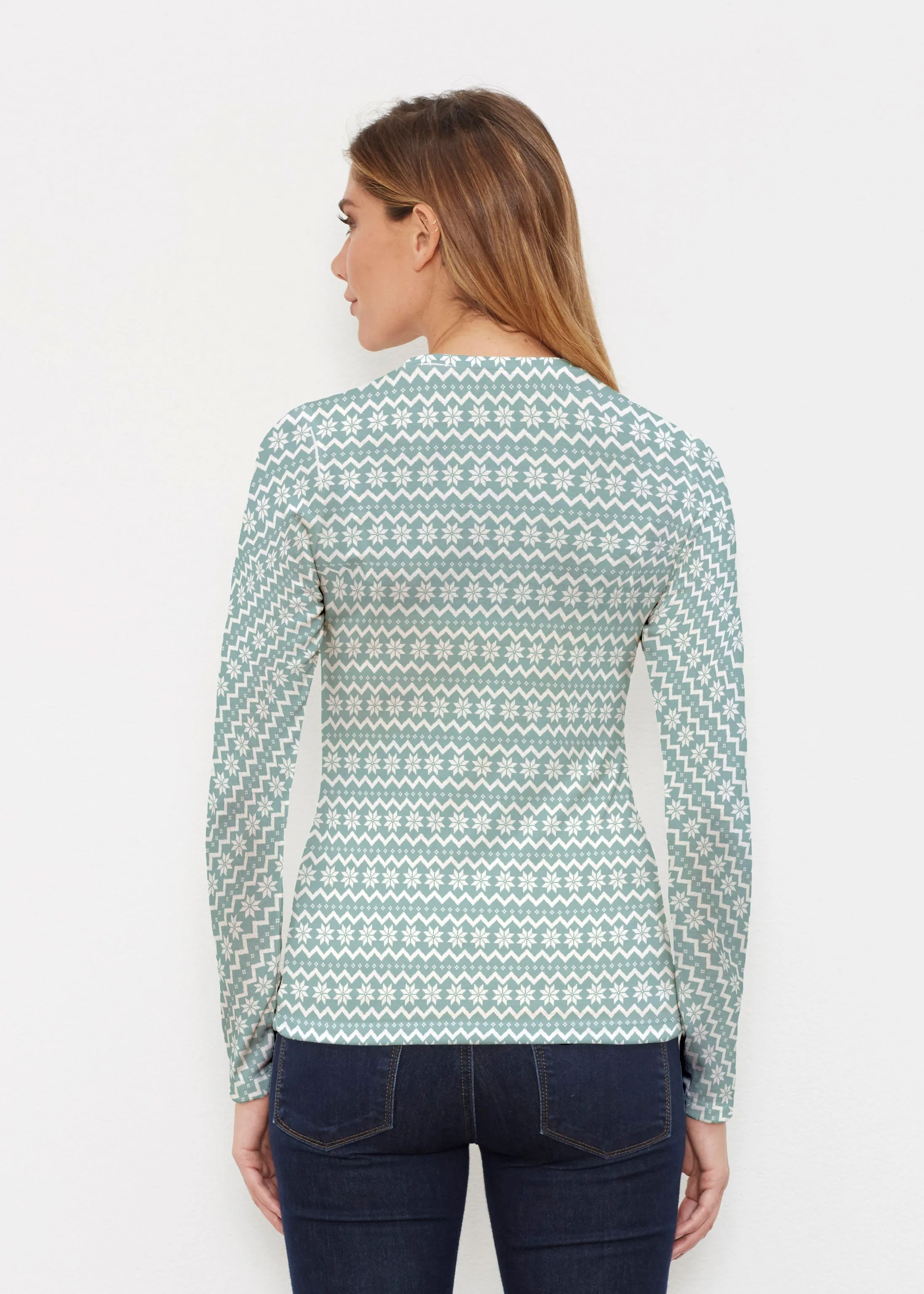 Dapper Mint (22104) ~ Butterknit Long Sleeve Crew Top