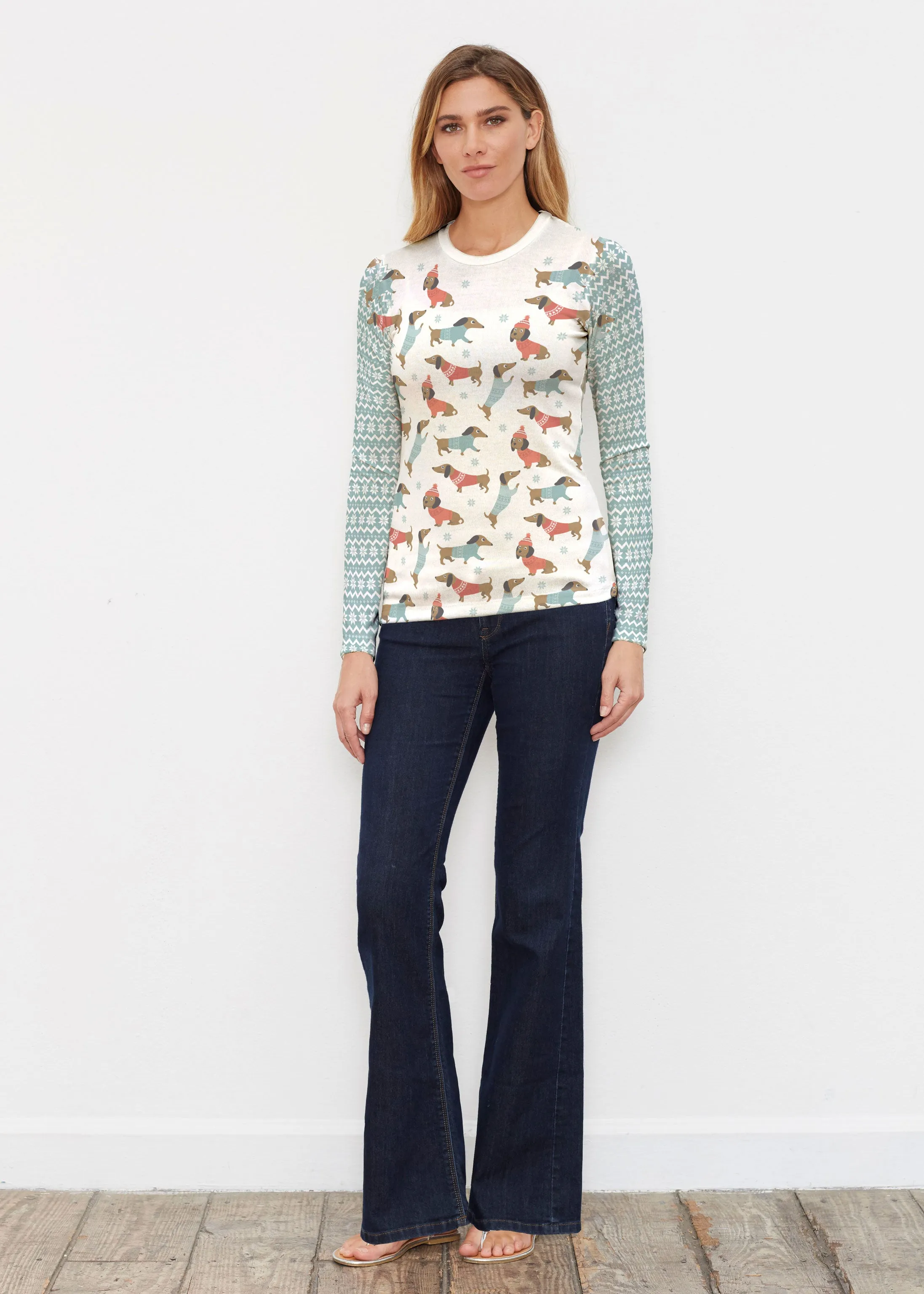 Dapper Mint (22104) ~ Butterknit Long Sleeve Crew Top