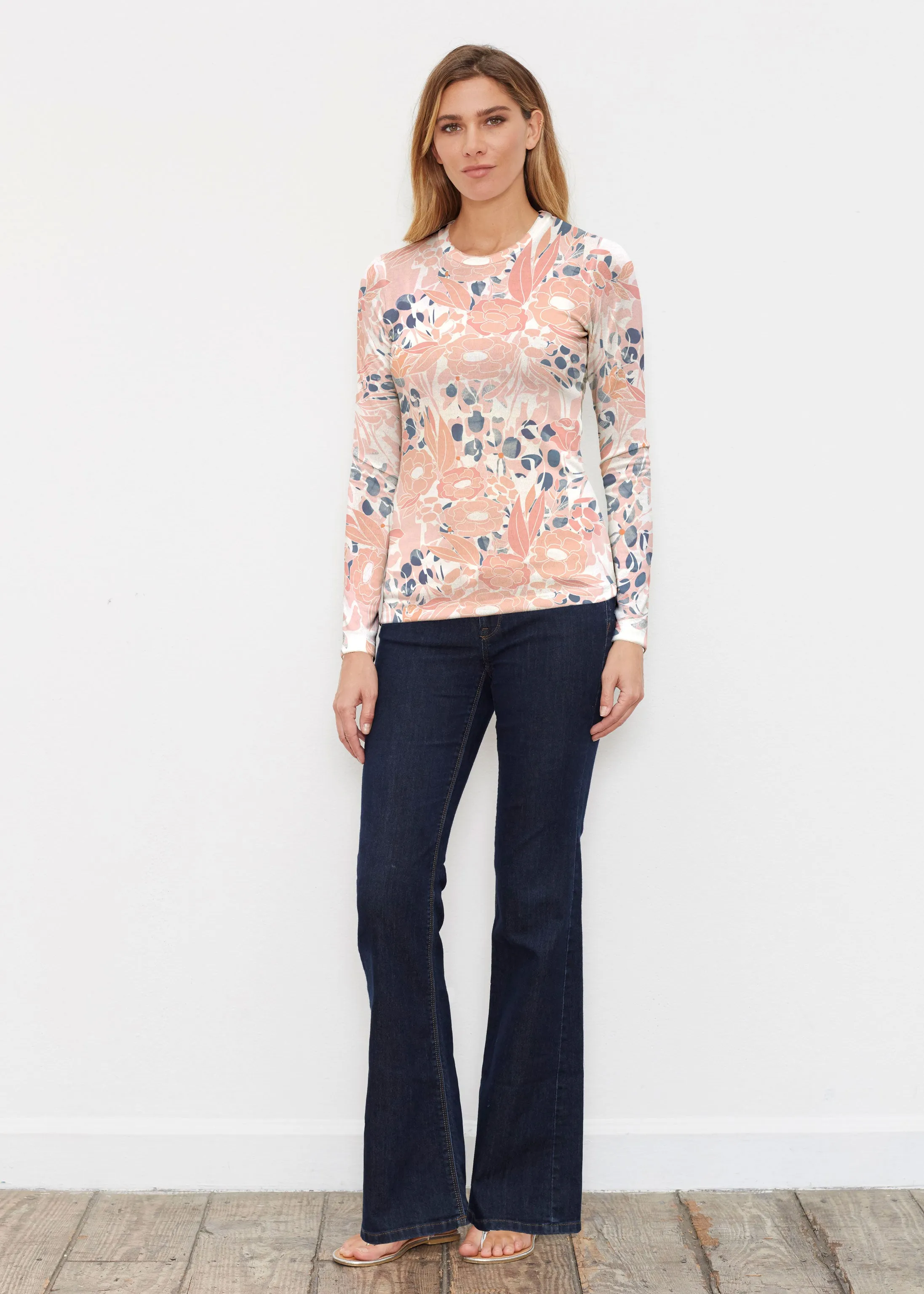 Daydream Florals (7805) ~ Butterknit Long Sleeve Crew Top