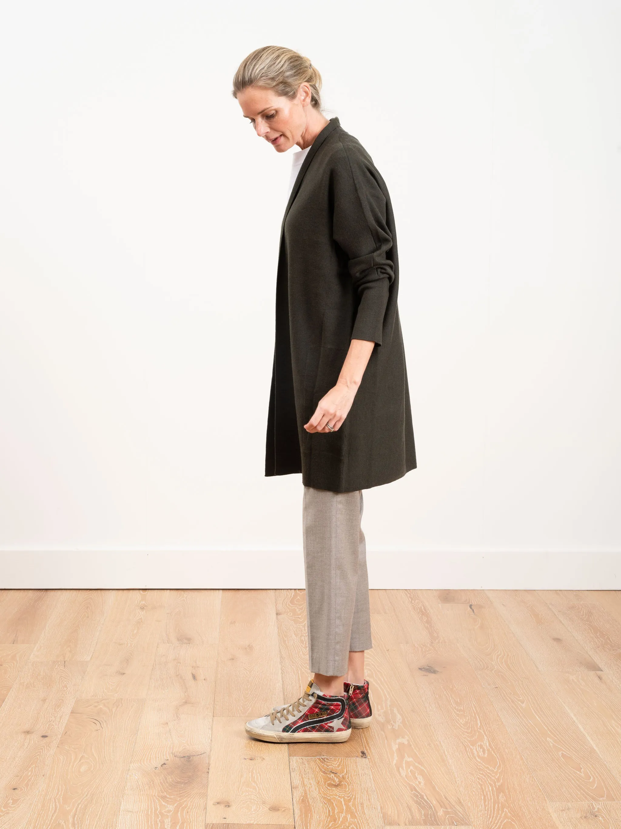 demi shawl cardi - army