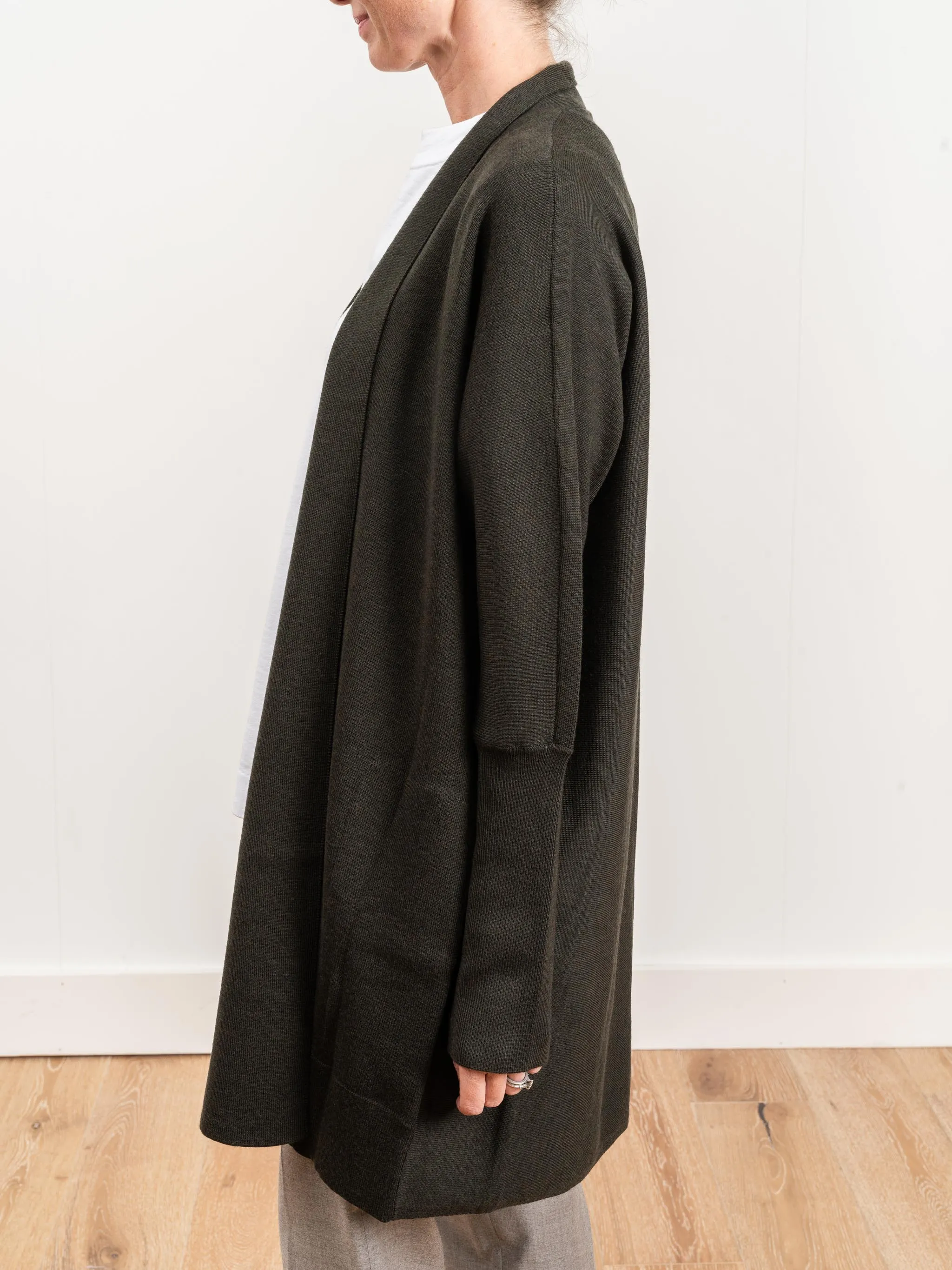 demi shawl cardi - army