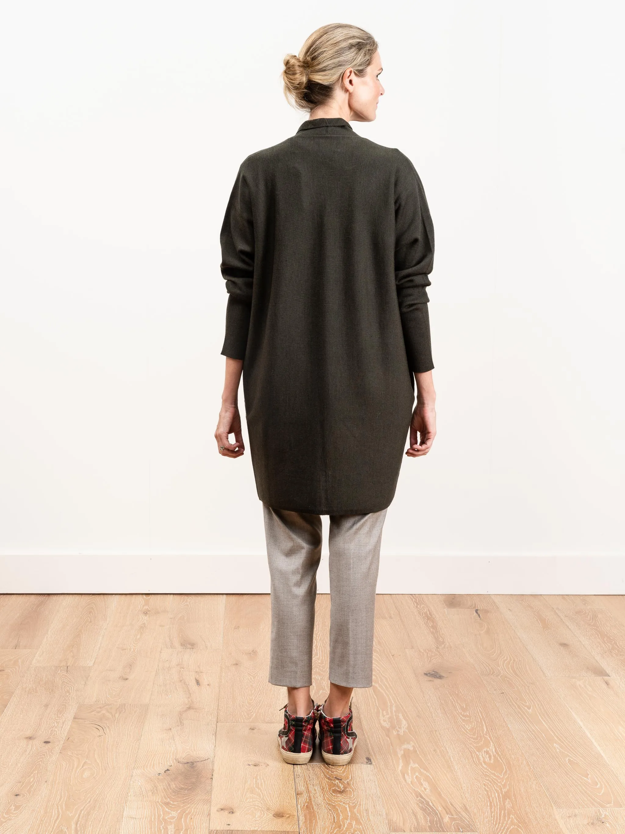 demi shawl cardi - army