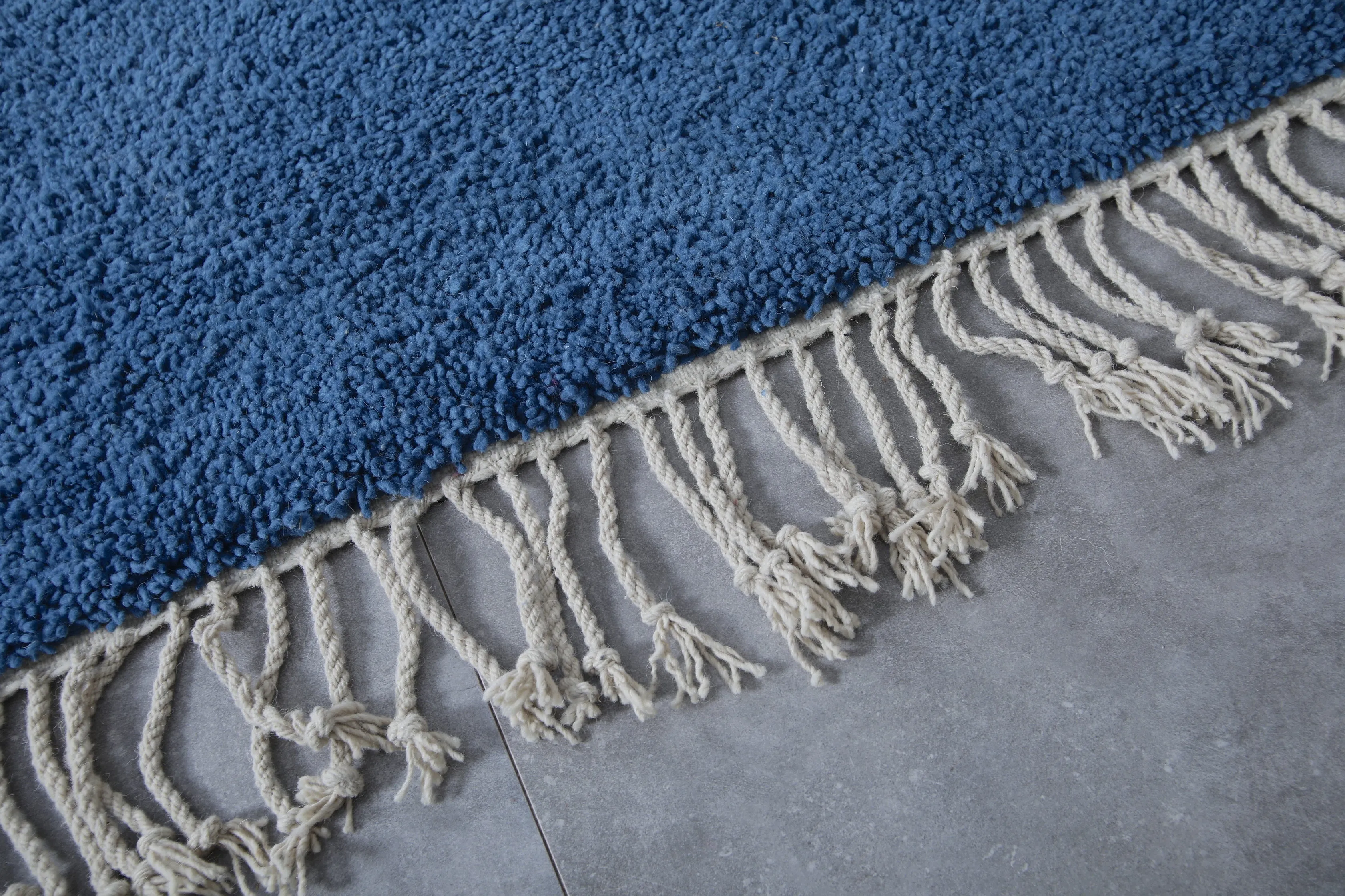 Denim Moroccan rug - Contemporary rug - Custom Wool rug