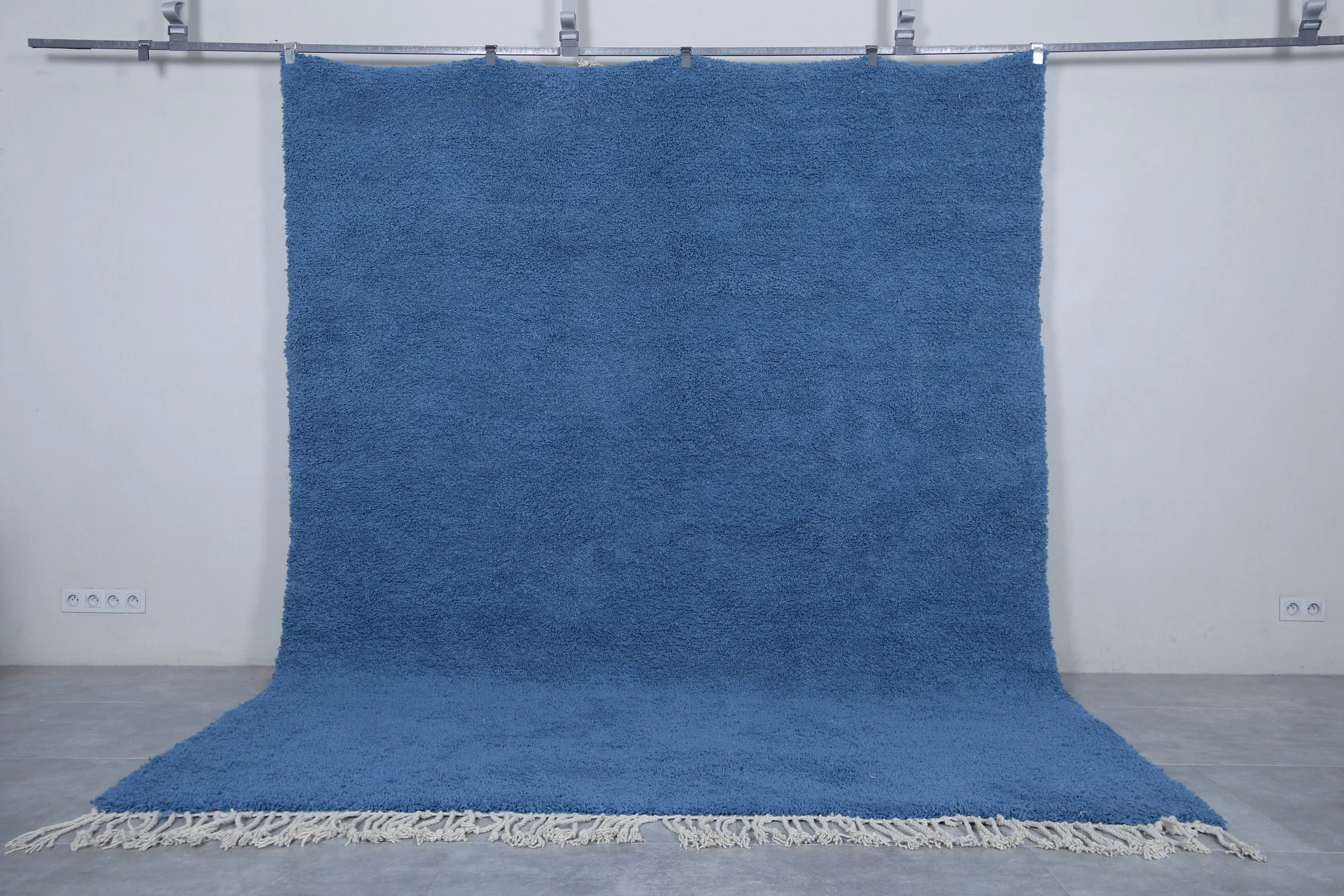 Denim Moroccan rug - Contemporary rug - Custom Wool rug