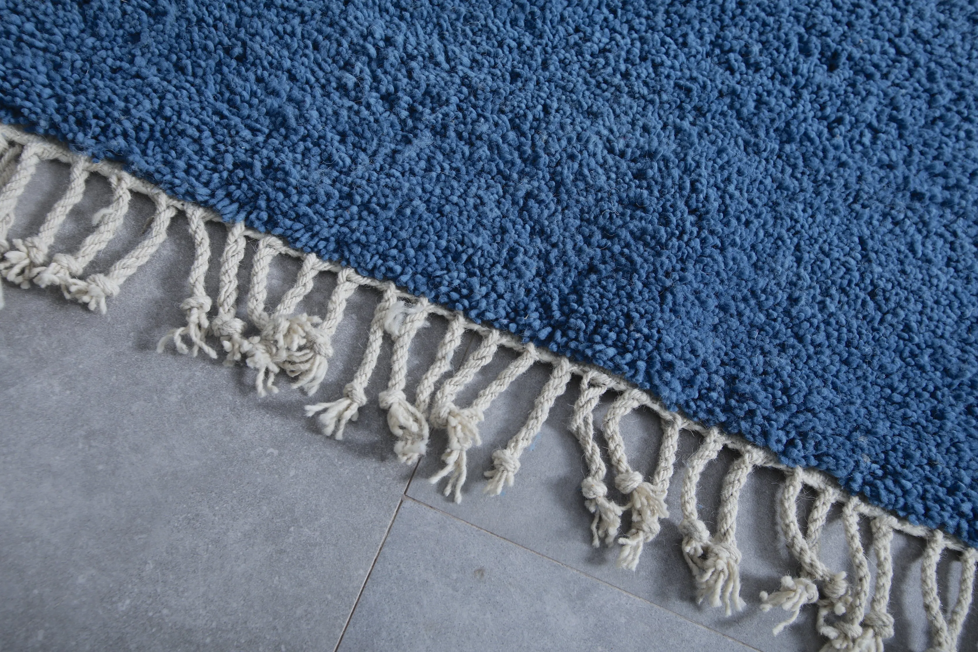 Denim Moroccan rug - Contemporary rug - Custom Wool rug